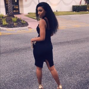 No Sleeve Black Dress